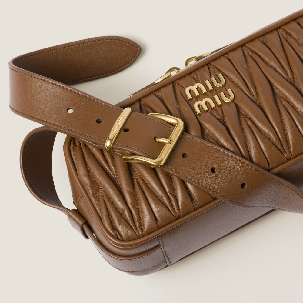 Matelassé nappa leather shoulder bag